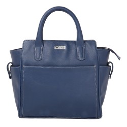 Beau Design Stylish  Blue Color Imported PU Leather Casual Handbag With Double Handle For Women's/Ladies/Girls